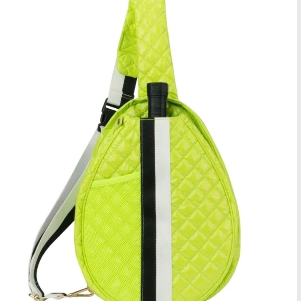 PICKLEBALL BAG-NWOT-Quilted Neon Green Pickleball Bag